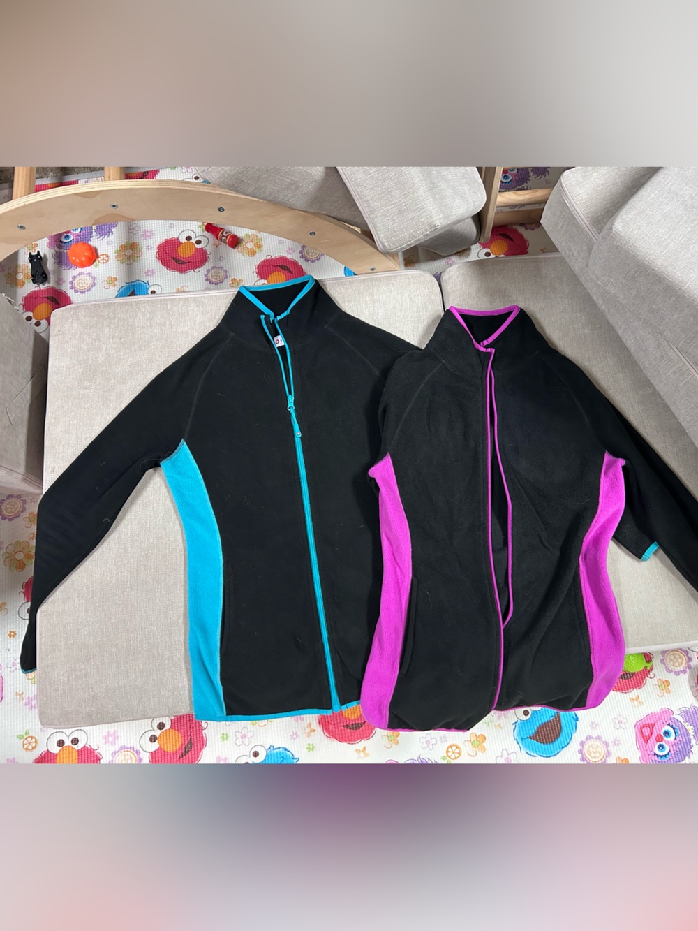 White Cross fleece zip ups